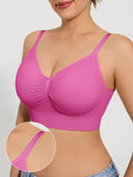 Popilush® Supportive No Underwire Bra Seamless Comfort Removable Pad Everyday Bra