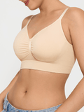 Popilush® Supportive No Underwire Bra Seamless Comfort Removable Pad Everyday Bra