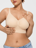 Popilush® Supportive No Underwire Bra Seamless Comfort Removable Pad Everyday Bra