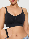 Popilush® Supportive No Underwire Bra Seamless Comfort Removable Pad Everyday Bra