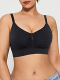 Popilush® Supportive No Underwire Bra Slim-strap Version / Black / S Seamless Comfort Removable Pad Everyday Bra