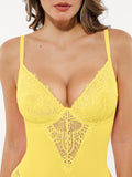 Popilush® Seamless Lace V-Neck Shapewear Bodysuit