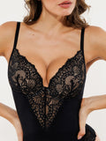 Popilush® Seamless Lace V-Neck Shapewear Bodysuit