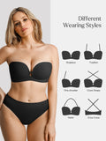 Popilush® Seamless Non-Slip Push-Up Shaping Strapless Bra