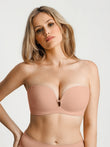 Popilush® Nude Pink / XS Seamless Non-Slip Push-Up Shaping Strapless Bra