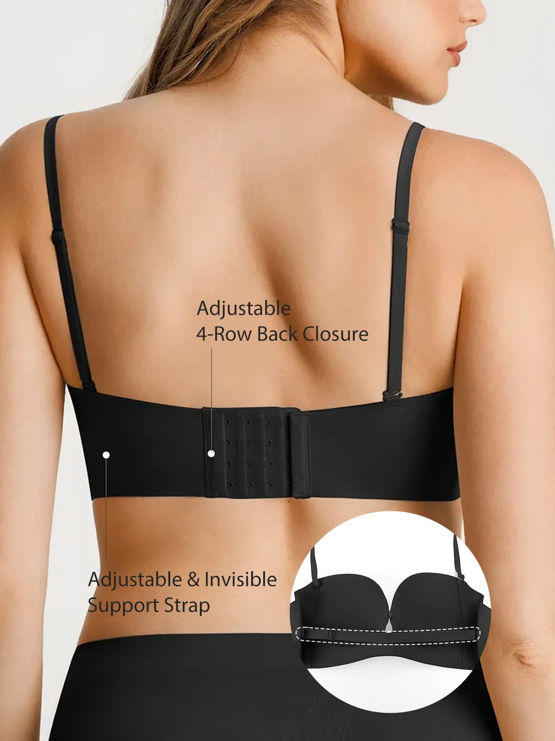 Popilush® Seamless Non-Slip Shaping Strapless Bra