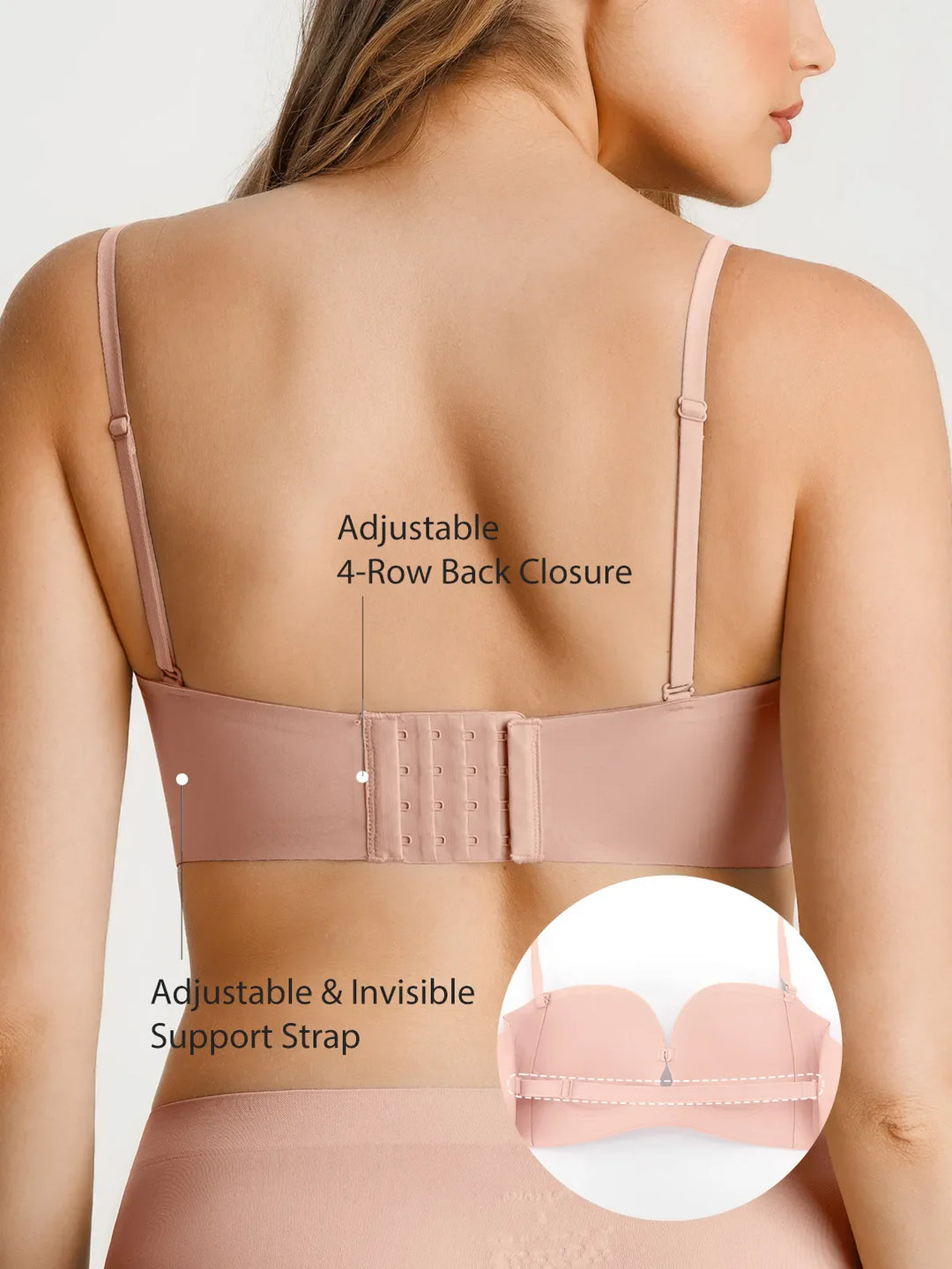 Popilush® Seamless Non-Slip Shaping Strapless Bra