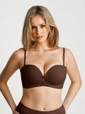 Popilush® Coffee / XS Seamless Non-Slip Shaping Strapless Bra
