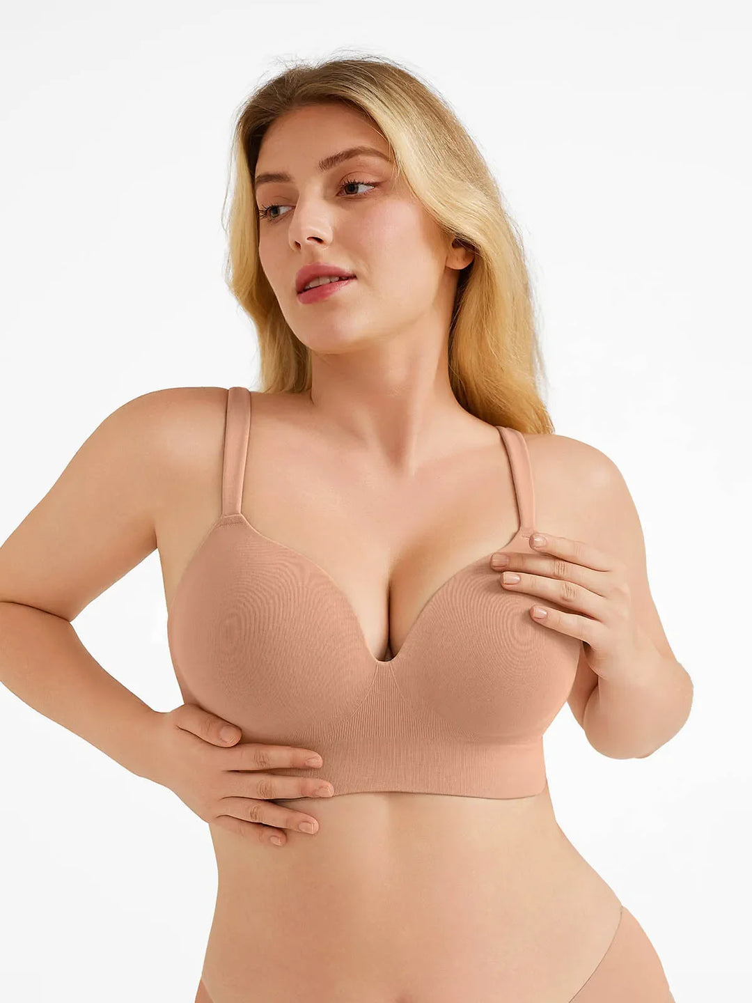 Popilush® Seamless Push-Up Wireless Full Coverage Bra