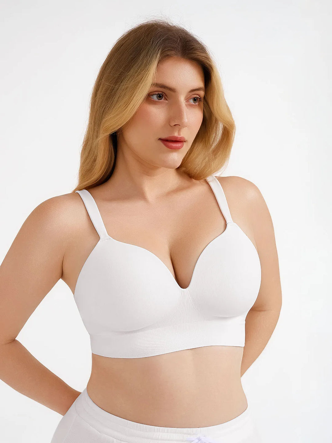 Popilush® Seamless Push-Up Wireless Full Coverage Bra
