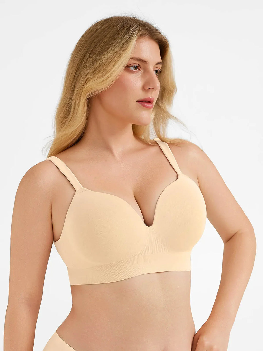Popilush® Seamless Push-Up Wireless Full Coverage Bra