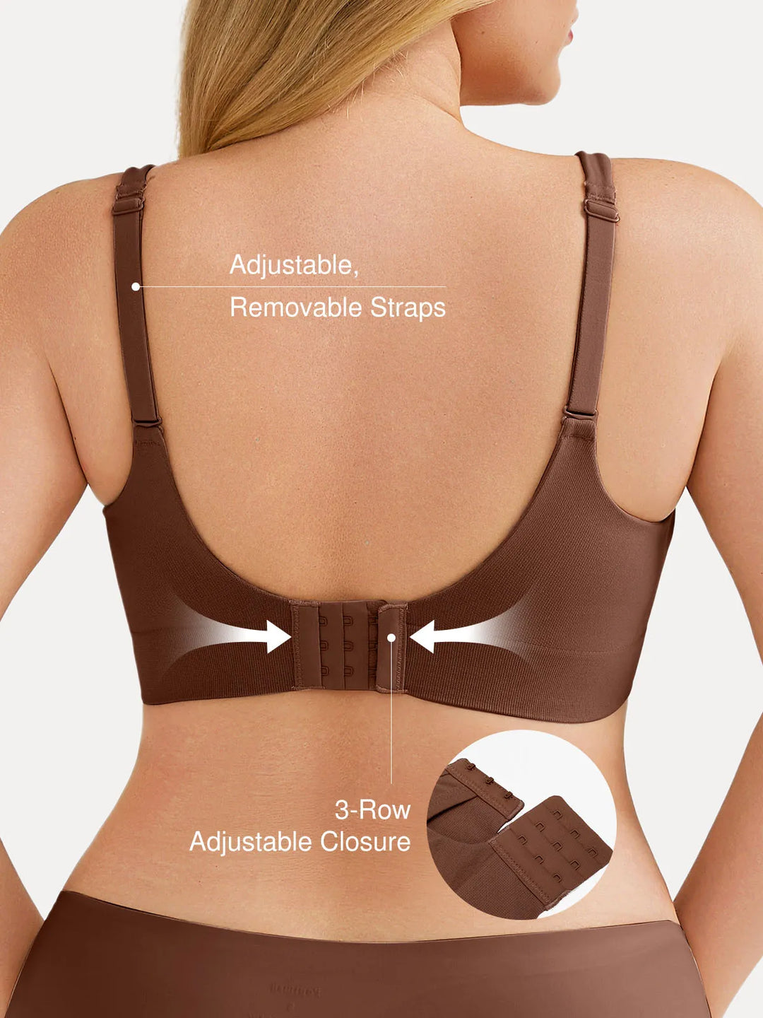 Popilush® Seamless Push-Up Wireless Full Coverage Bra