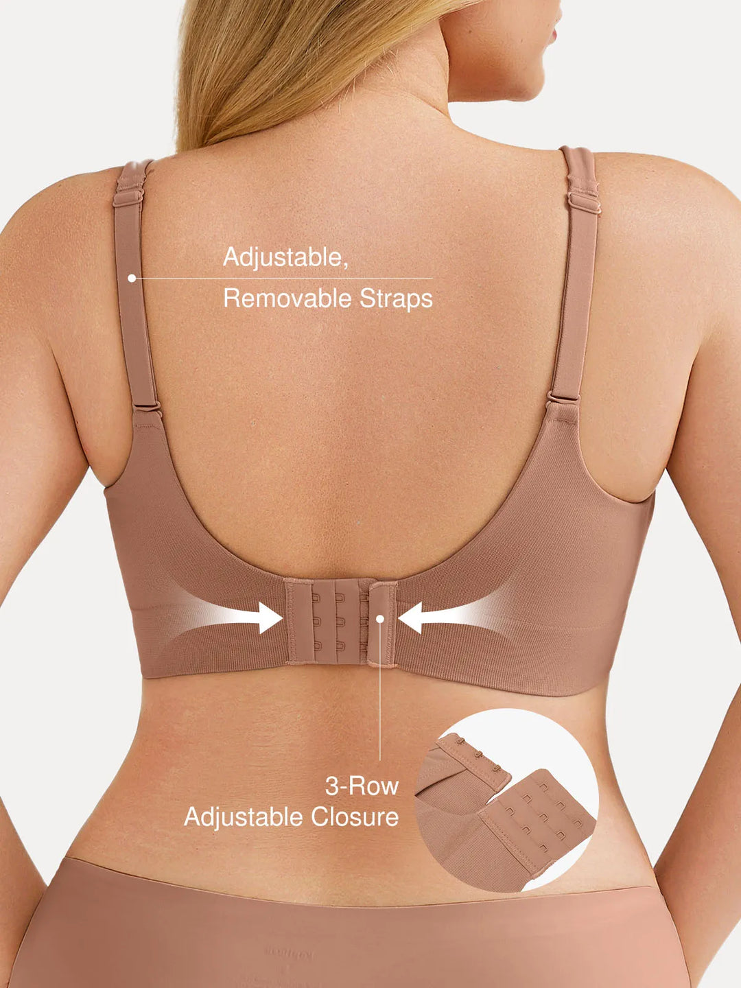 Popilush® Seamless Push-Up Wireless Full Coverage Bra