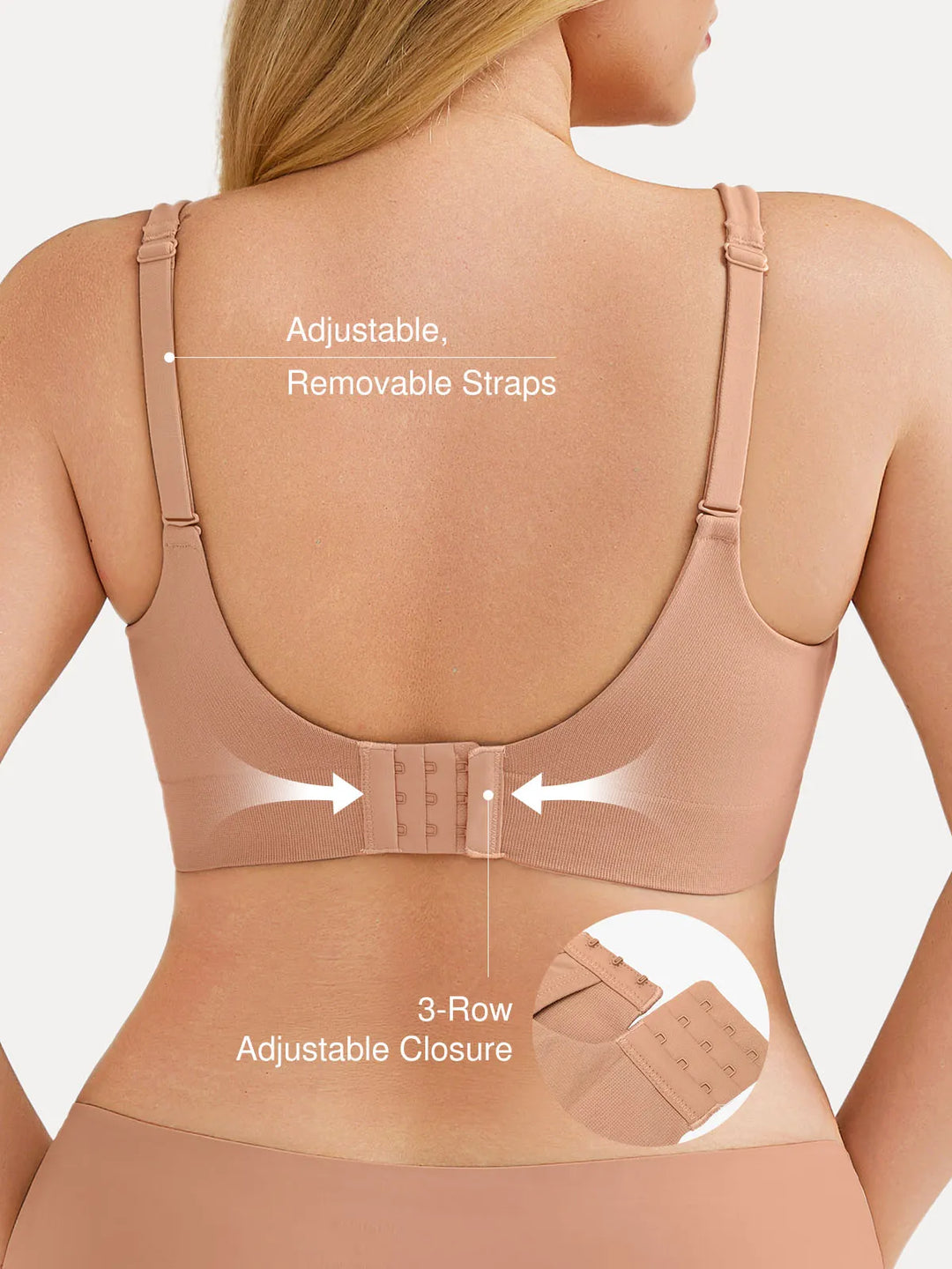 Popilush® Seamless Push-Up Wireless Full Coverage Bra