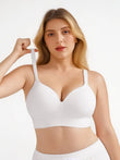 Popilush® White / M Seamless Push-Up Wireless Full Coverage Bra