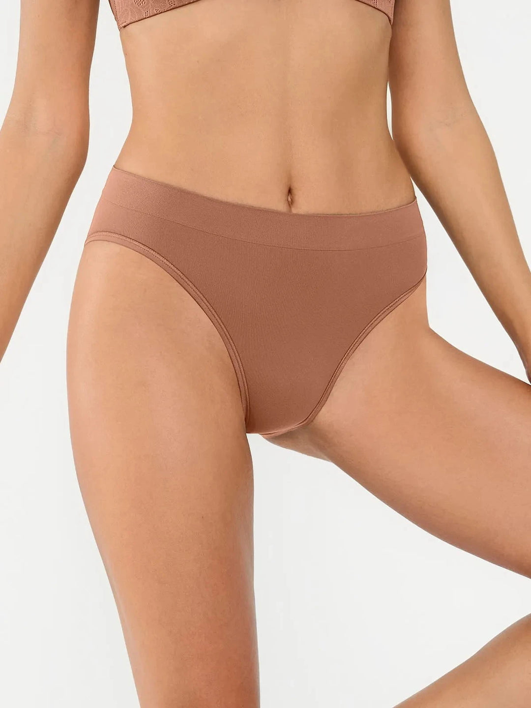 Popilush® Seamless Ribbed-Waist Brief