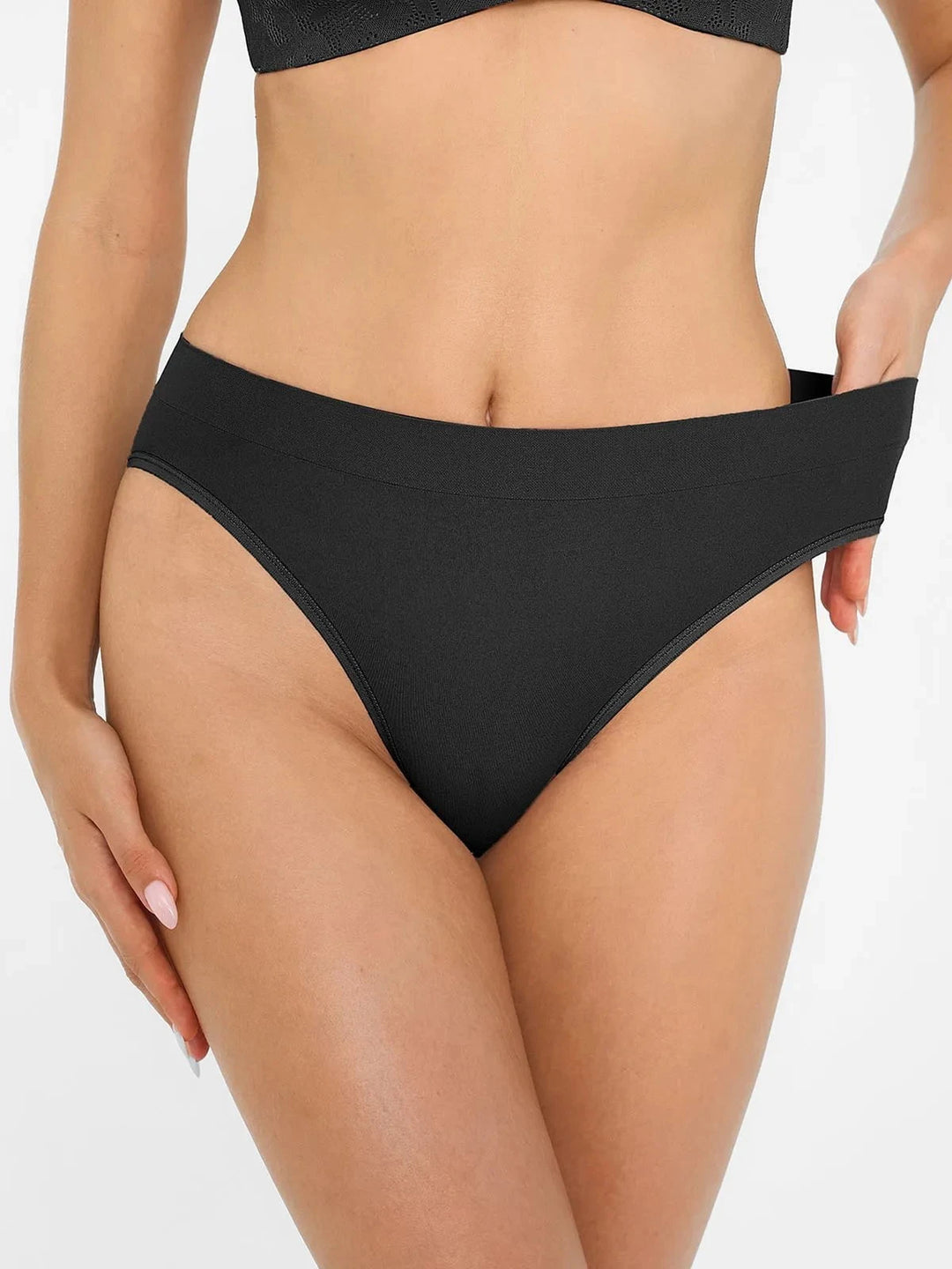 Popilush® Seamless Ribbed-Waist Brief