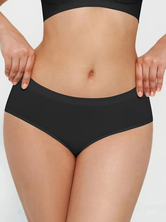 Popilush® Black / S Seamless Second-Skin High-Waist Brief