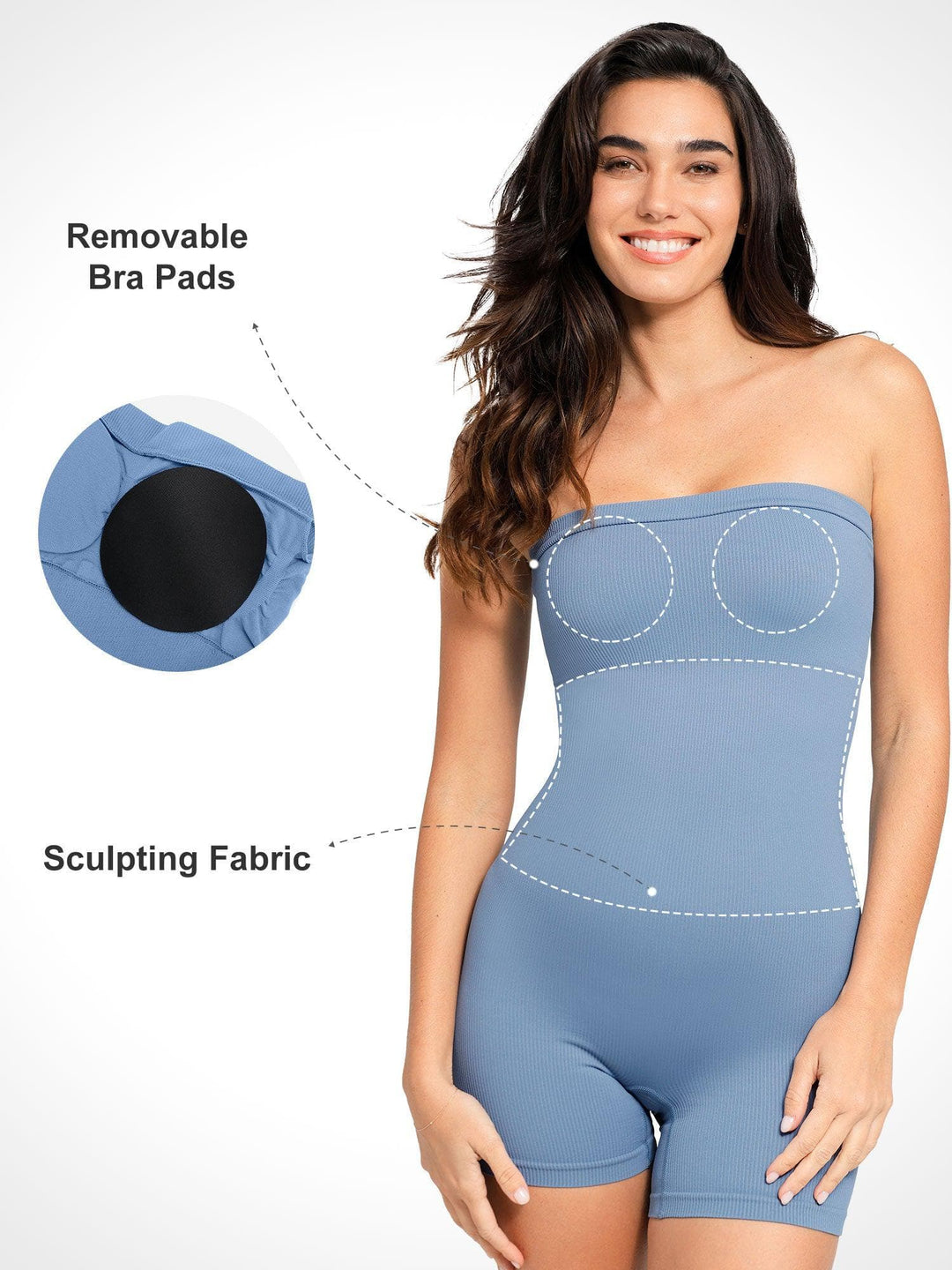 Popilush? One Piece Shapewear Bandeau Romper