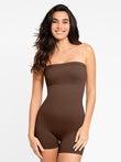 Popilush? Brown / XS One Piece Shapewear Bandeau Romper