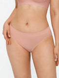 Popilush® Nude Pink / S Seamless Solid Mid-Rise Brief