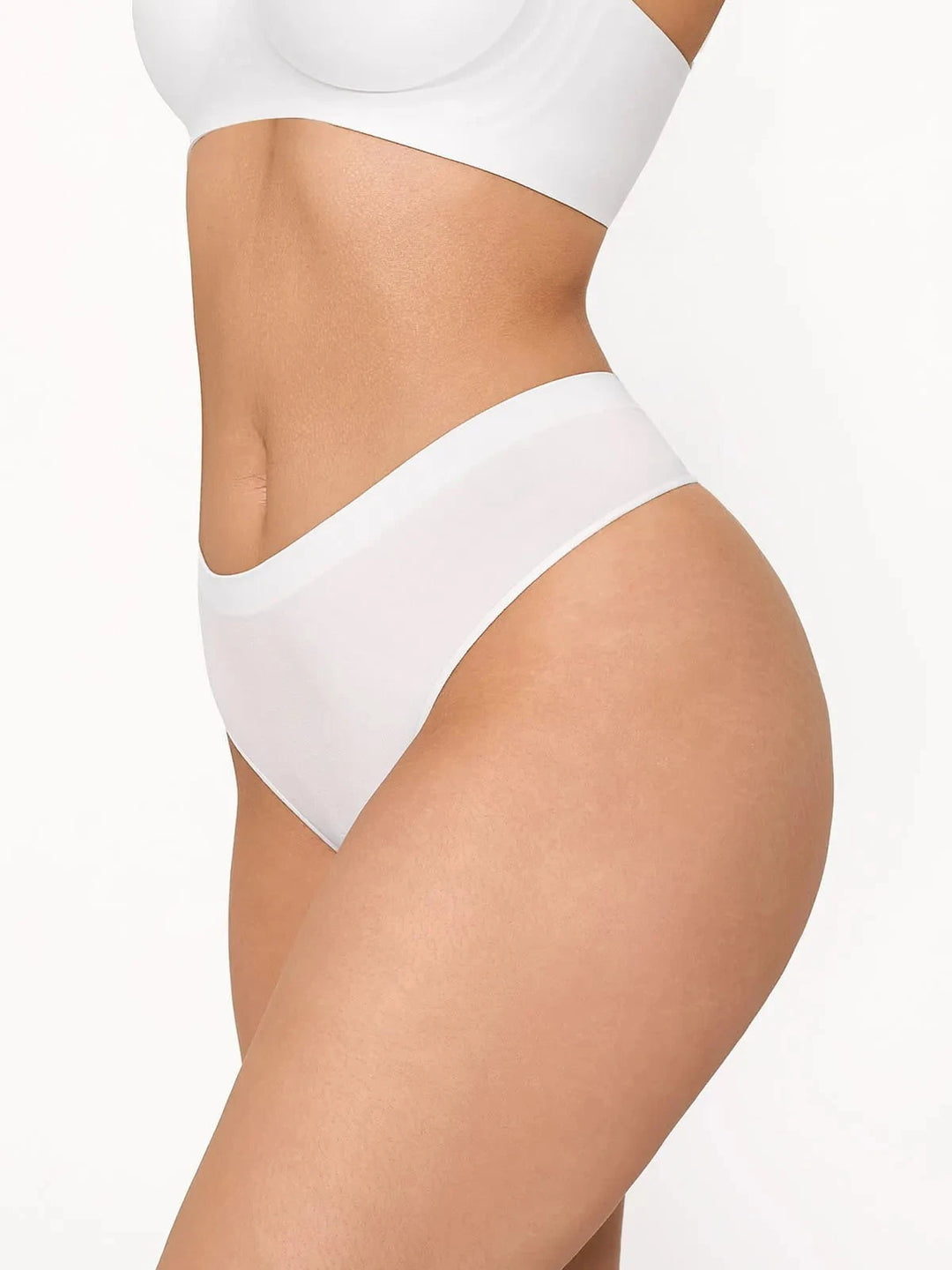 Popilush® Seamless Solid Mid-Rise Thong Brief