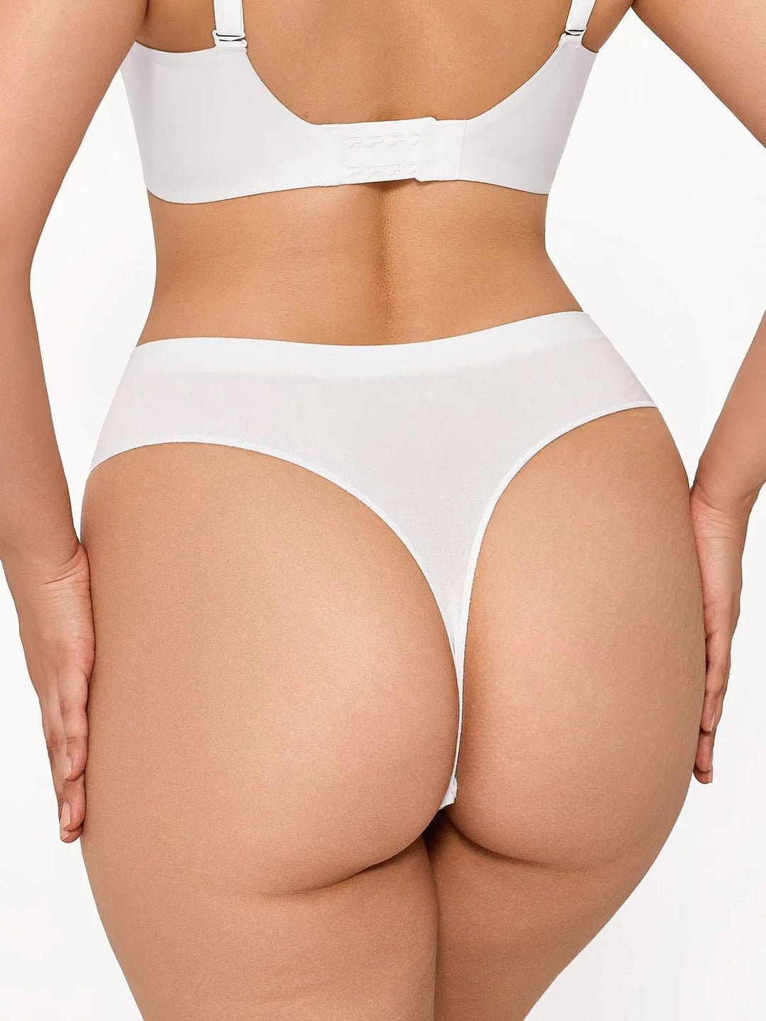 Popilush® Seamless Solid Mid-Rise Thong Brief