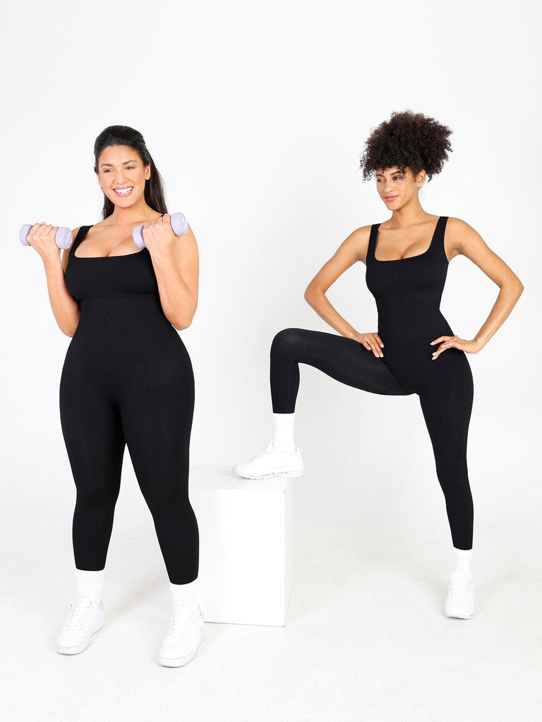 Popilush® Yoga Activewear Jumpsuit Seamless Square Neck One Piece Sport Jumpsuit