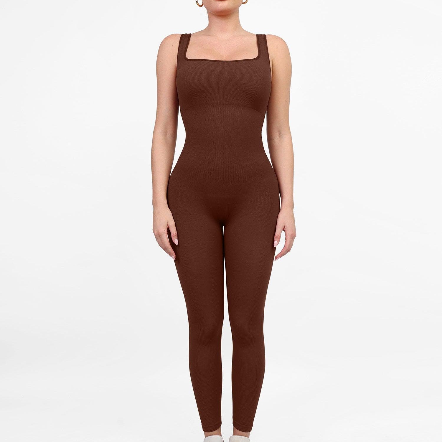  S Seamless Square Neck One Piece Sport Jumpsuit