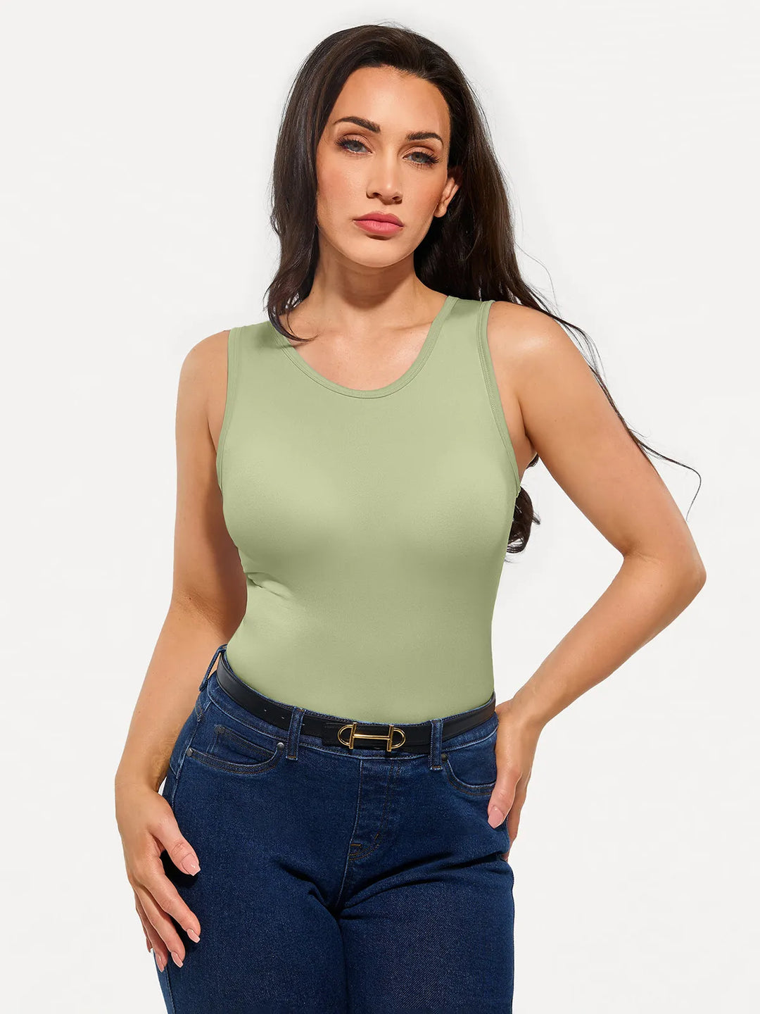 Popilush® Seamless Striped Shapewear Tank