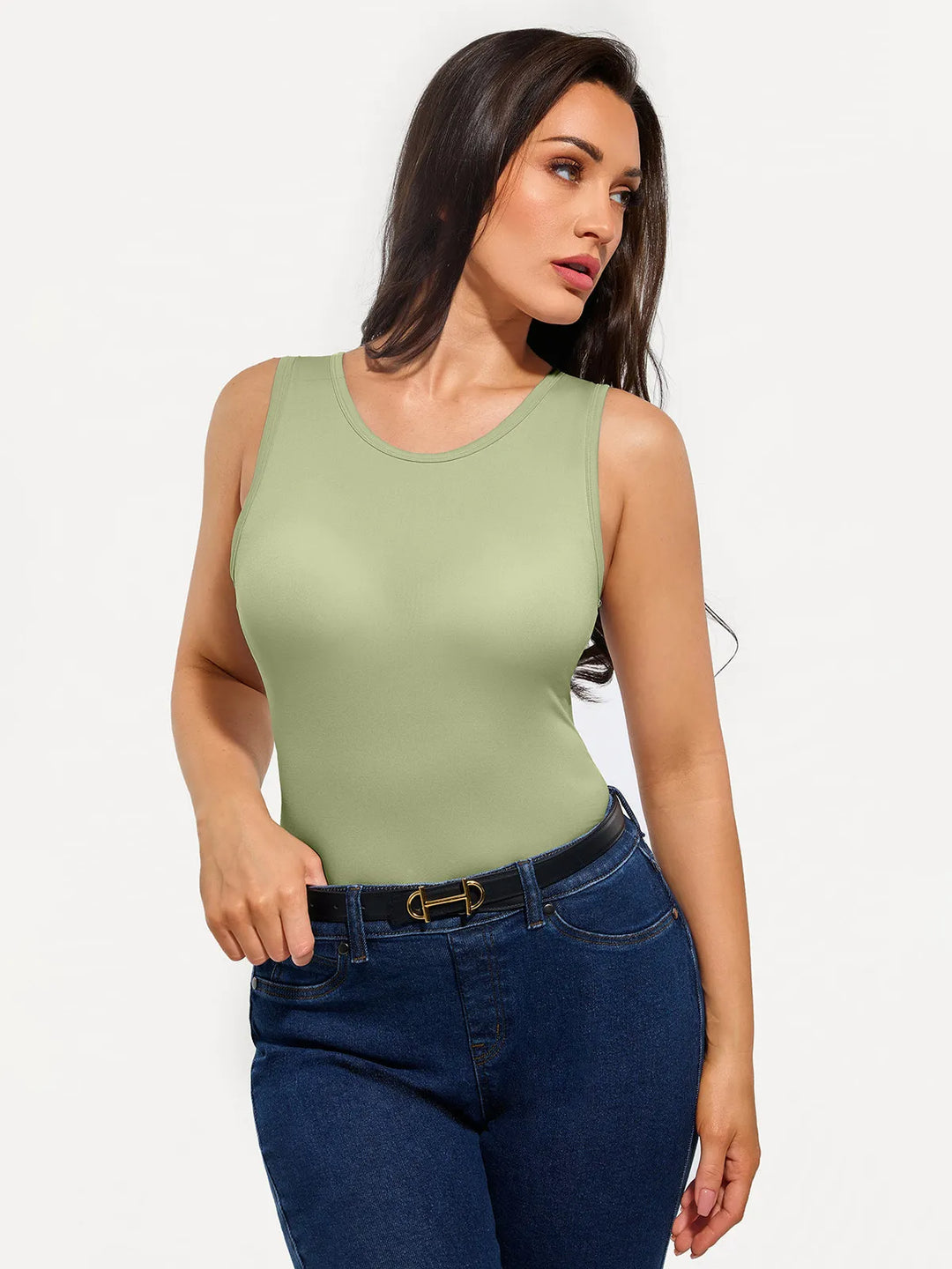 Popilush® Seamless Striped Shapewear Tank