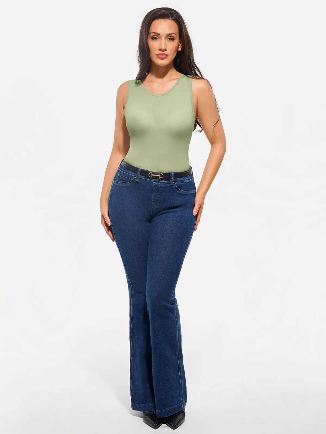 Popilush® Seamless Striped Shapewear Tank