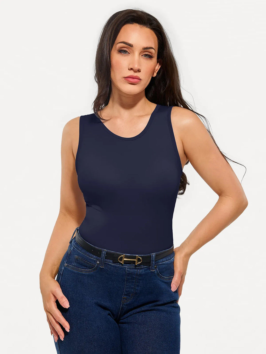 Popilush® Seamless Striped Shapewear Tank