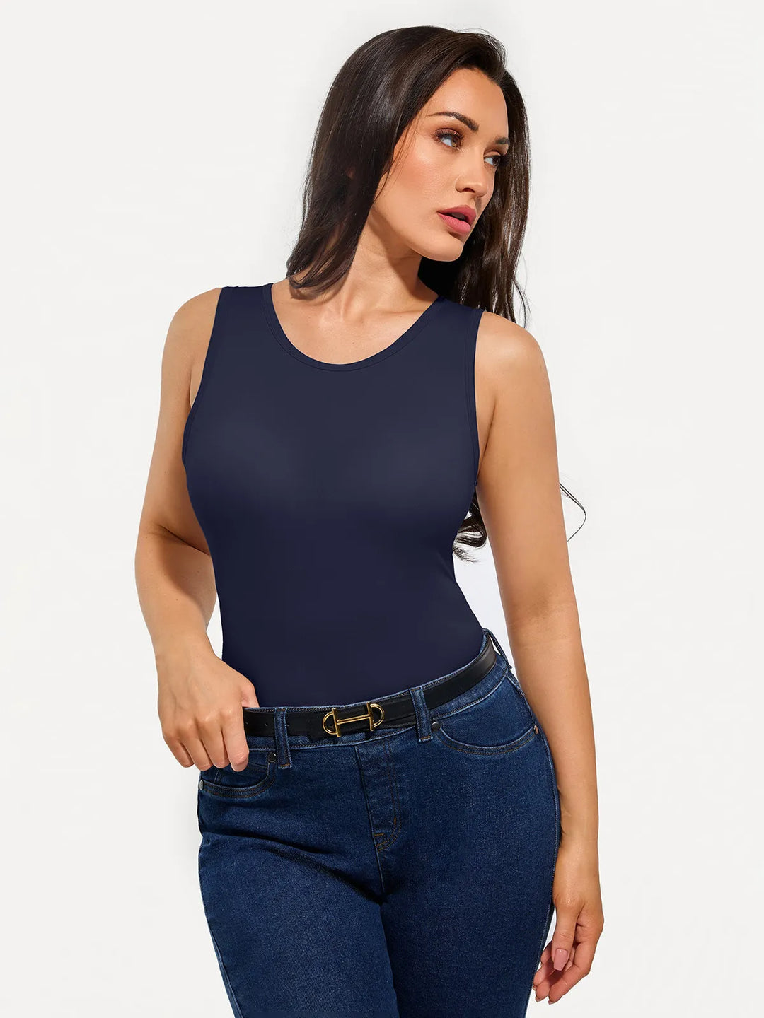 Popilush® Seamless Striped Shapewear Tank