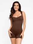 Popilush® Seamless Sweetheart Shapewear Romper in Brown - Stylish fit for women
