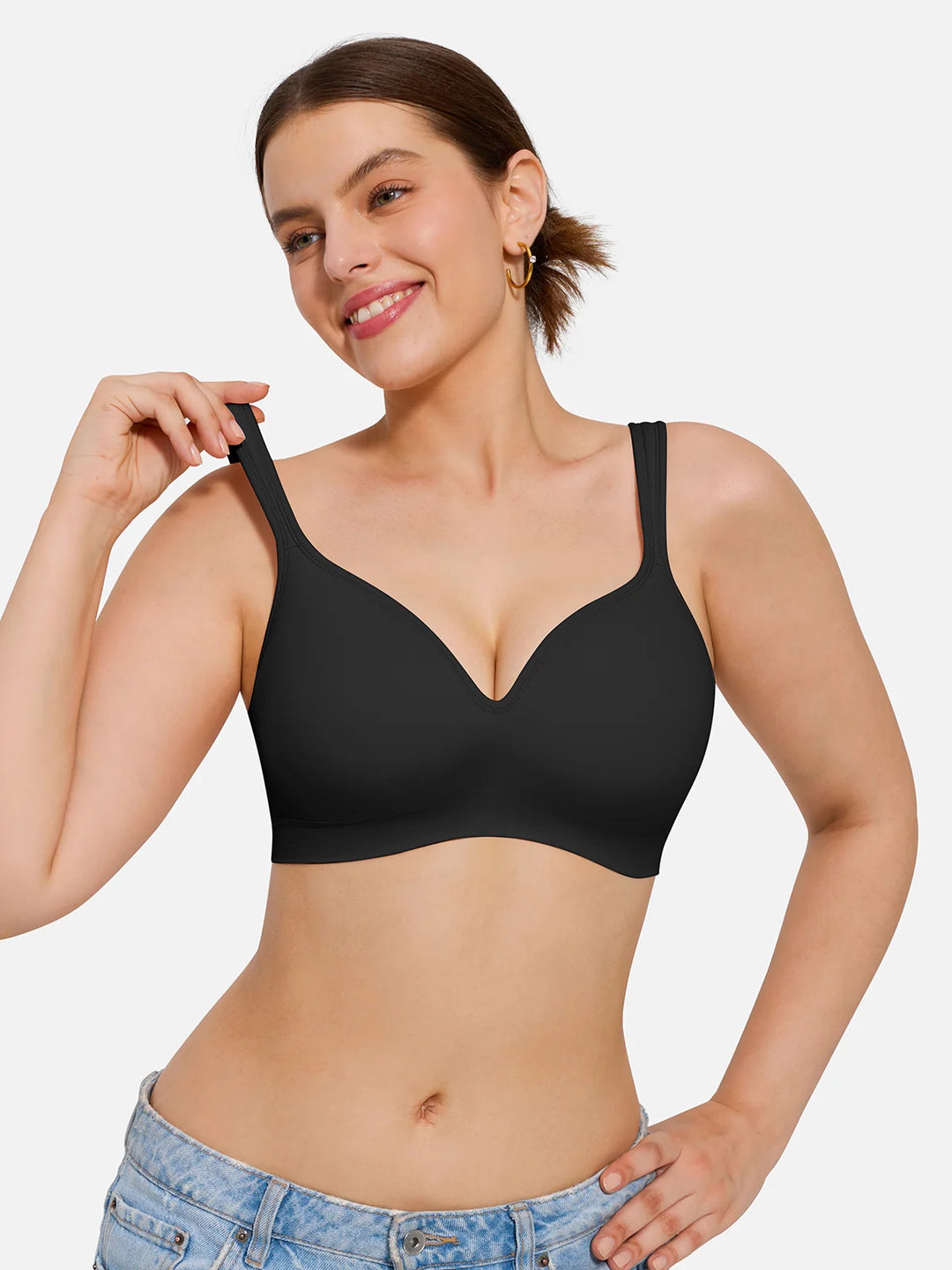 Popilush® Seamless Wireless Adjustable Comfort Minimizer Support Bra