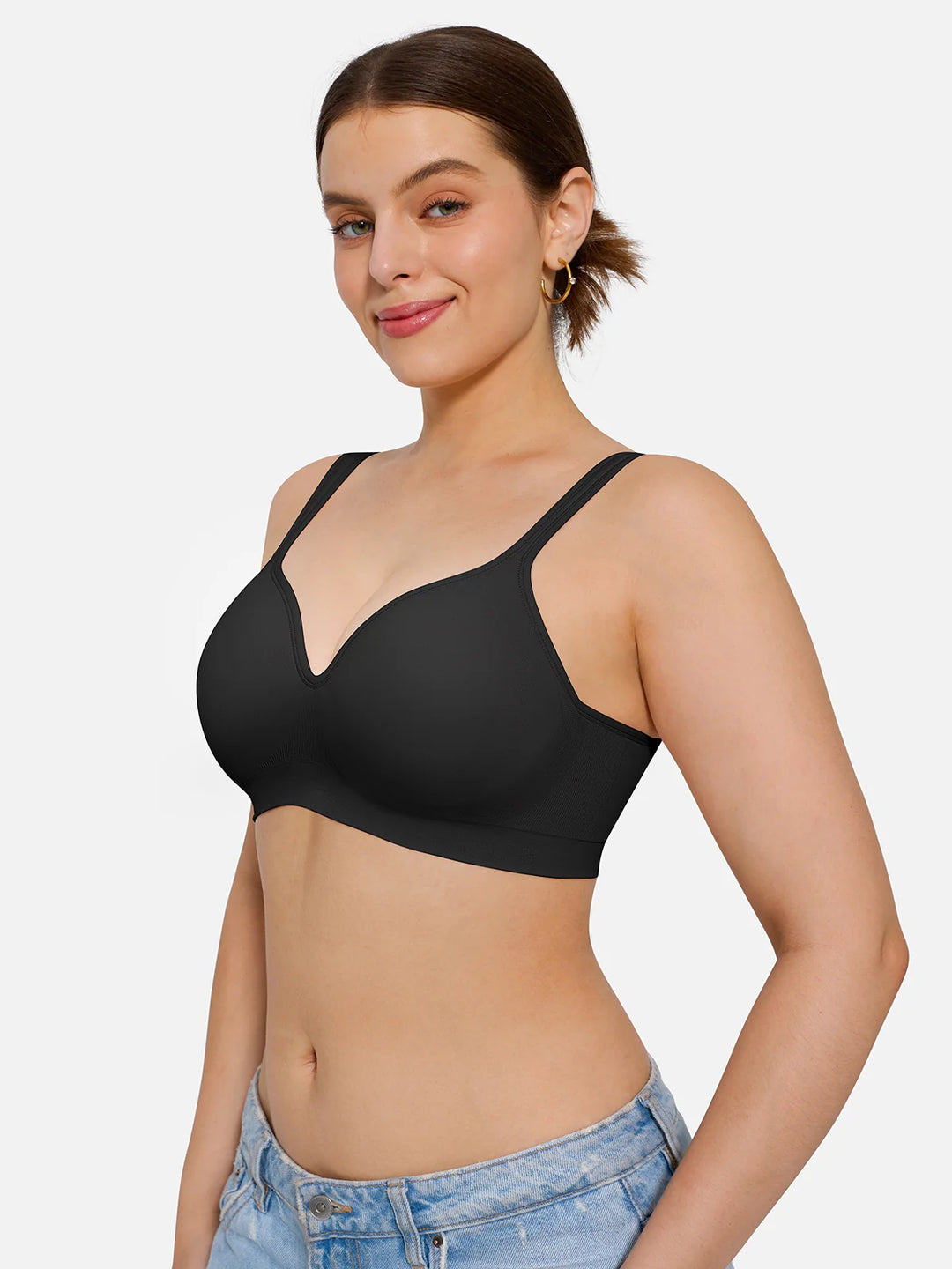 Popilush® Seamless Wireless Adjustable Comfort Minimizer Support Bra