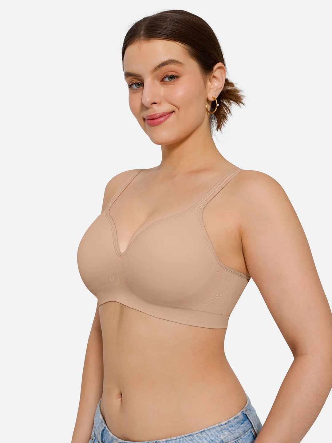 Popilush® Seamless Wireless Adjustable Comfort Minimizer Support Bra