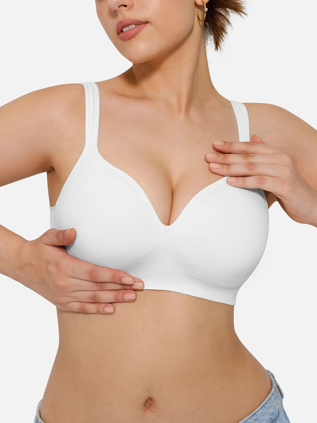 Popilush® Seamless Wireless Adjustable Comfort Support Bra