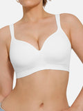 Popilush® White / S Seamless Wireless Adjustable Comfort Support Bra