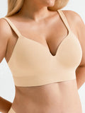 Popilush® Seamless Wireless Adjustable Wide-Strap T-Shirt Bra