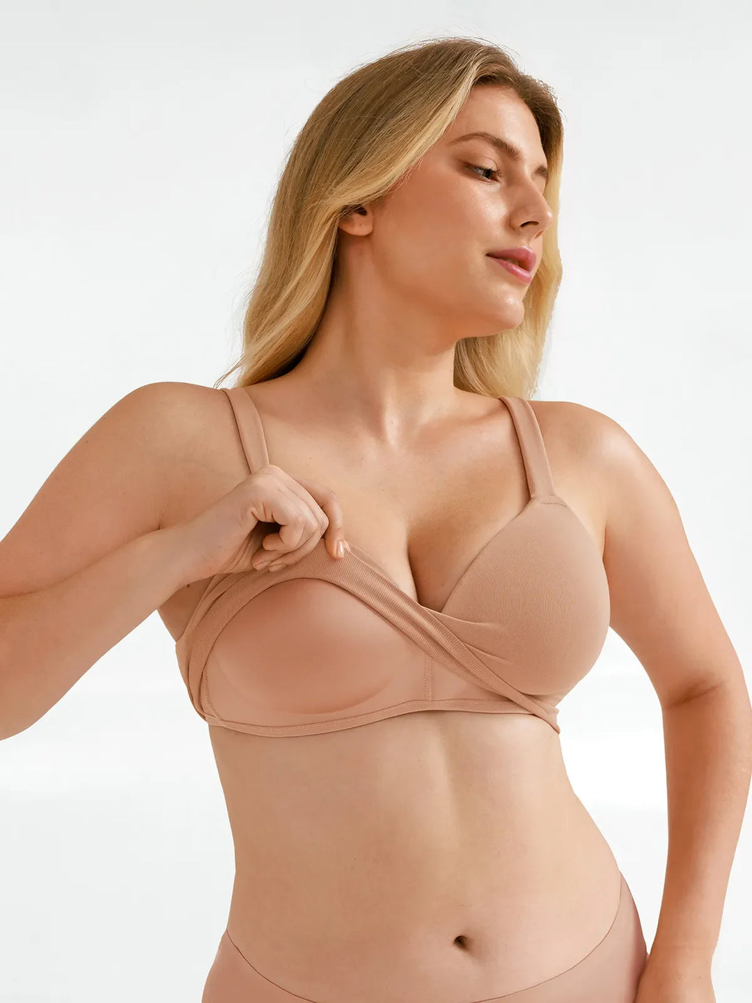 Popilush® Seamless Wireless Adjustable Wide-Strap T-Shirt Bra