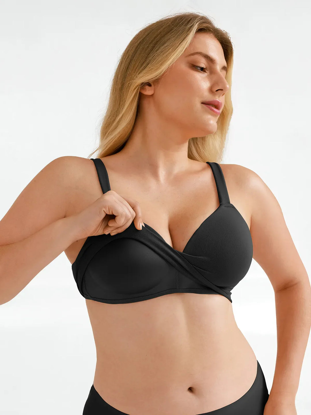 Popilush® Seamless Wireless Adjustable Wide-Strap T-Shirt Bra