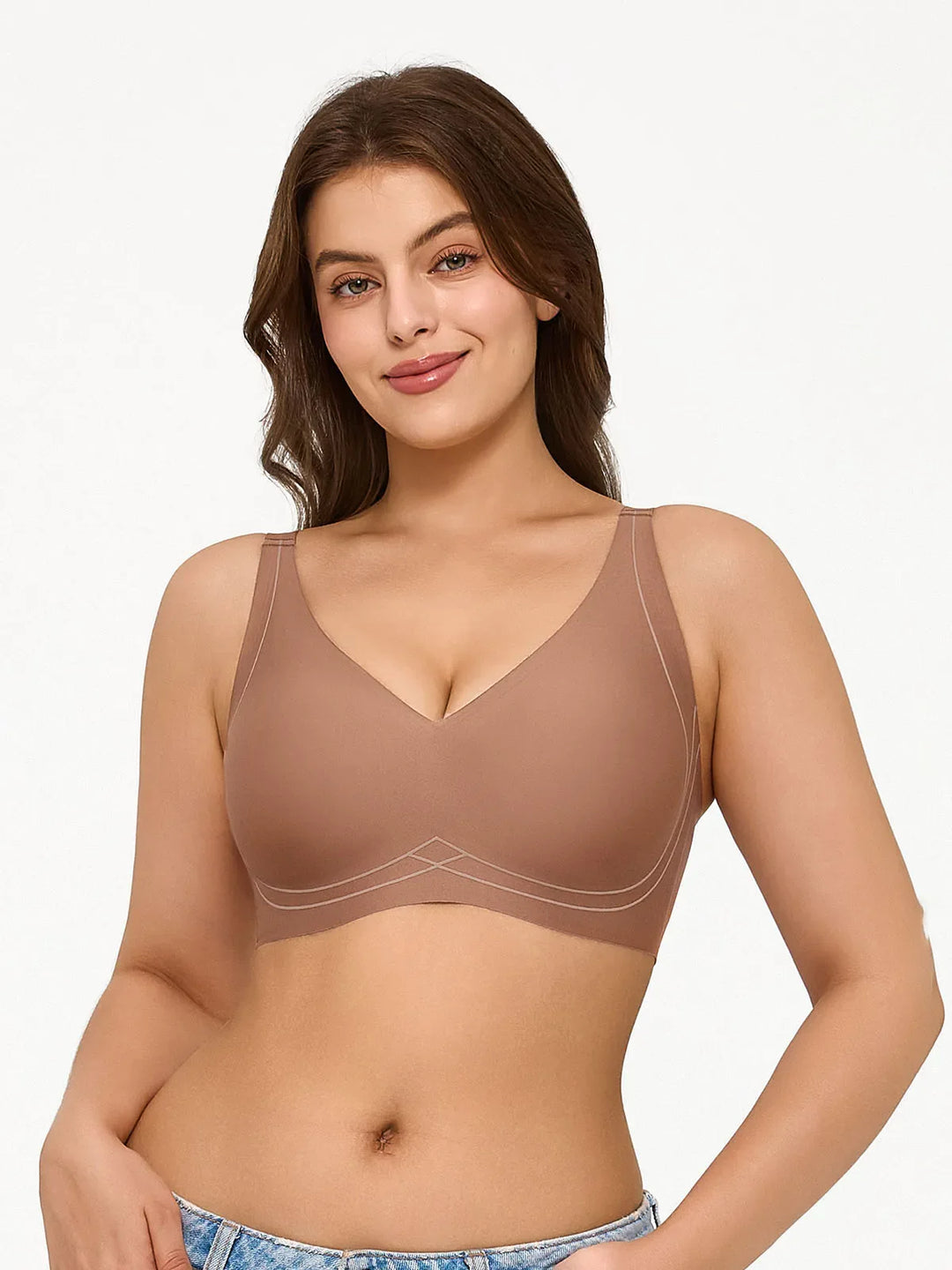 Popilush® Light Brown / S Seamless Wireless Comfort Bra