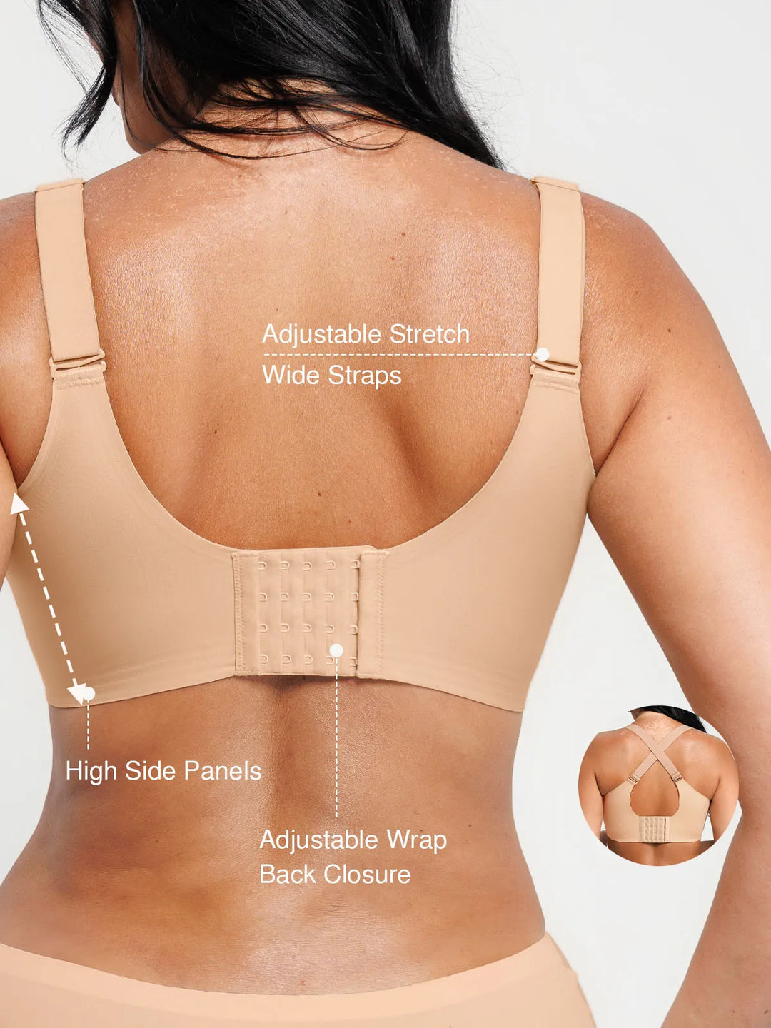 Popilush® Seamless Wireless Comfort Jelly Strip Support Bra