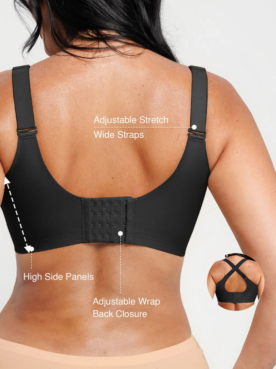 Popilush® Seamless Wireless Comfort Jelly Strip Support Bra