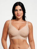 Popilush® Skin Leopard Print / XS Seamless Wireless Comfort Jelly Strip Support Bra