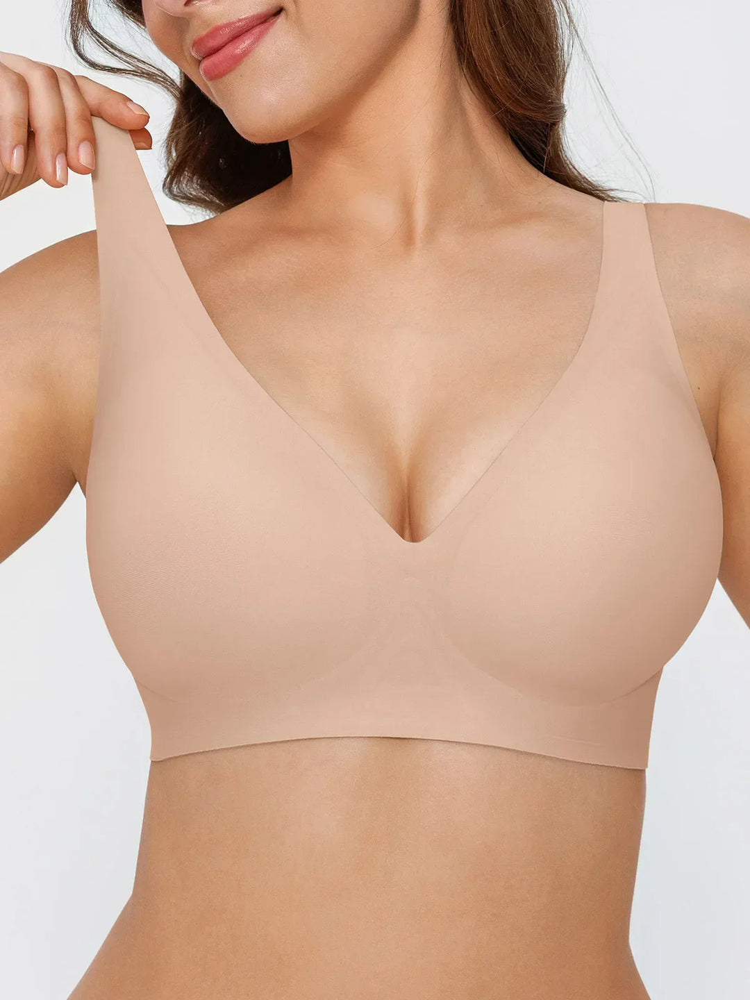 Popilush® Seamless Wireless Jelly Comfort Plunge Bra