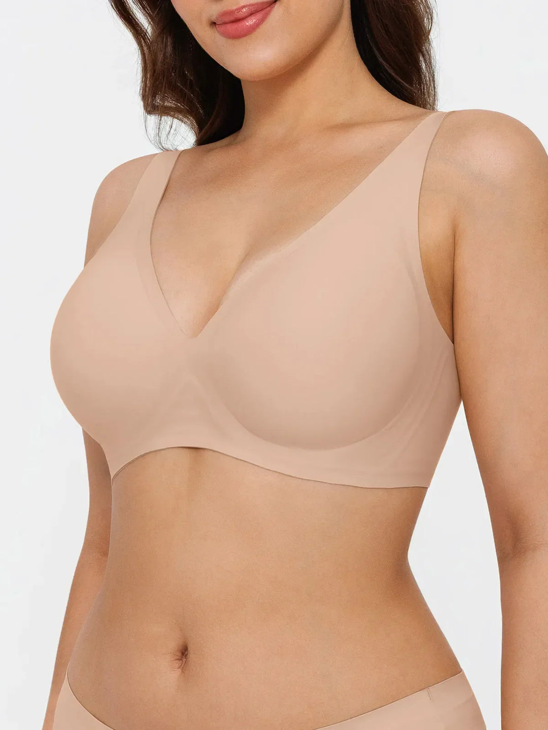 Popilush® Seamless Wireless Jelly Comfort Plunge Bra