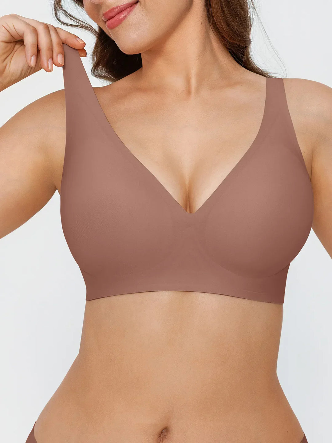 Popilush® Seamless Wireless Jelly Comfort Plunge Bra
